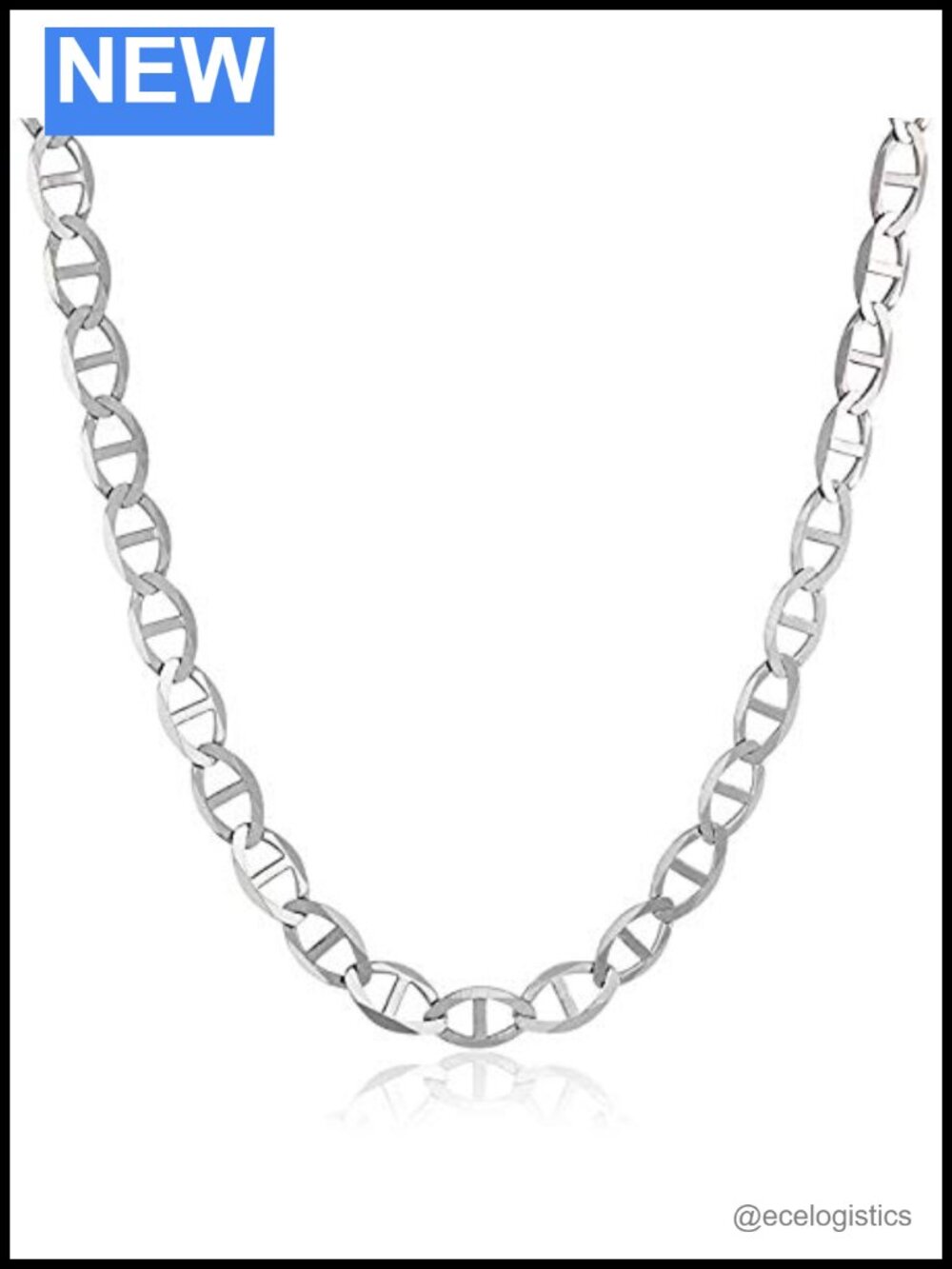 925 Sterling Silver Mariner Anchor Link Chain Necklace 16-30